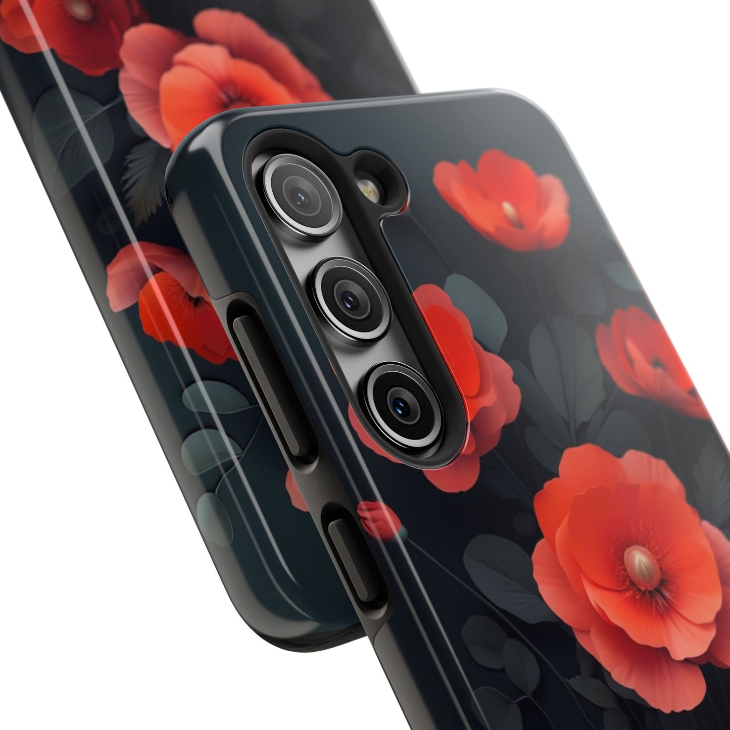 Vibrant Floral Tough Phone Case - Durable Protection with Gorgeous Red Poppies for iPhones & Androids πΊπ±