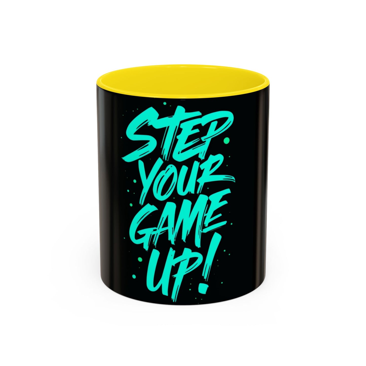 Motivational Accent Coffee Mug - "Step Your Game Up!" - Perfect for Gamers & Coffee Lovers