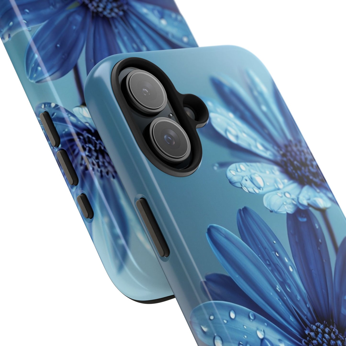 Blue Floral Tough Phone Case - Durable & Stylish Protection