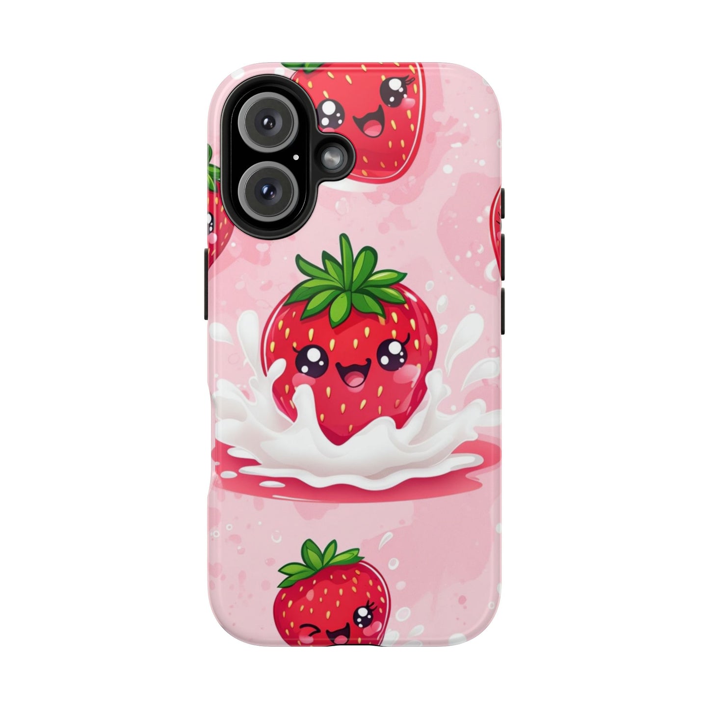Kawaii Strawberry Tough Phone Case - Cute & Durable Protection