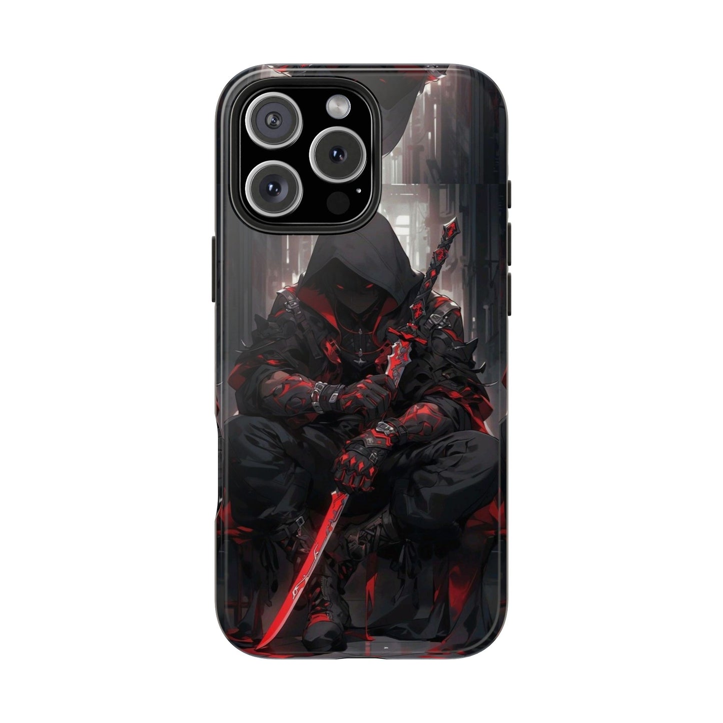 🖤 Tough Phone Case – Dark Warrior Design for Gamers & Anime Fans – Durable Protection & Unique Style for iPhone & Android