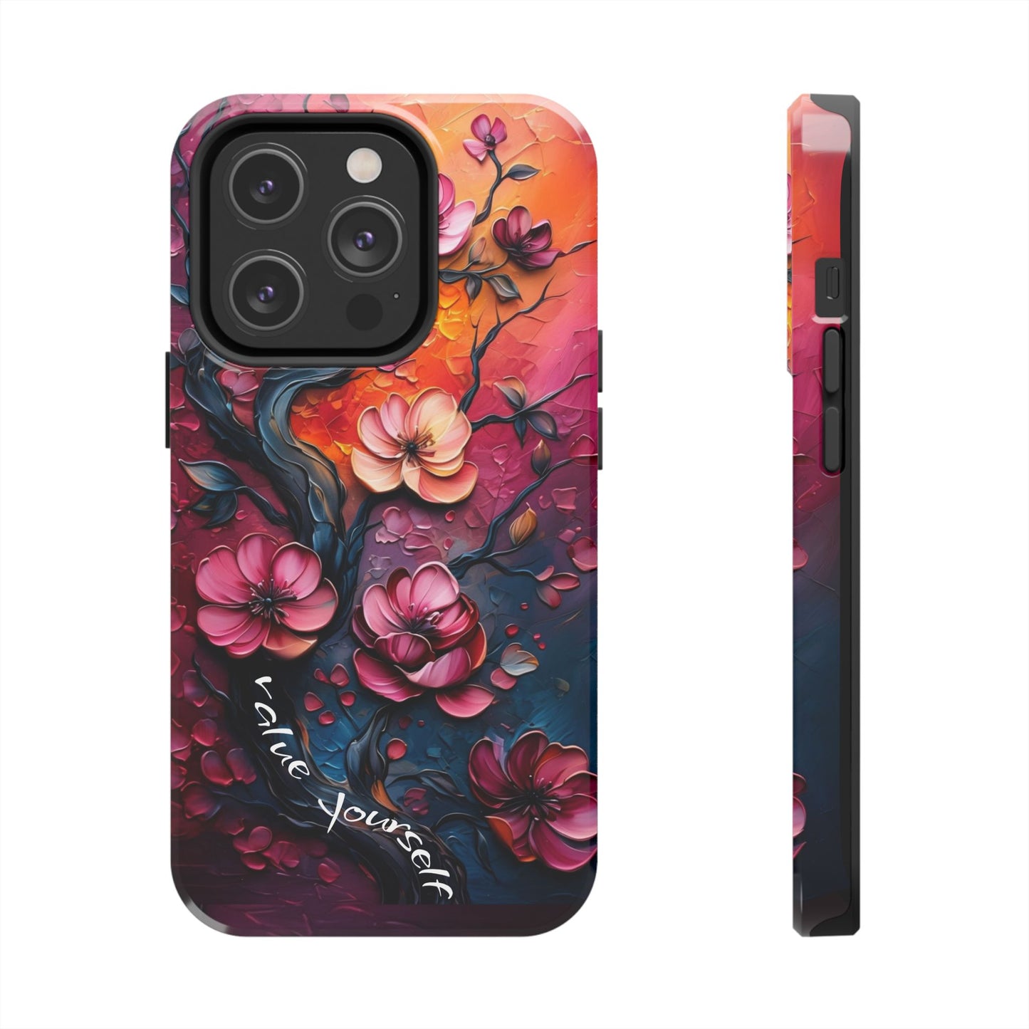 Value Yourself Floral Tough Phone Case