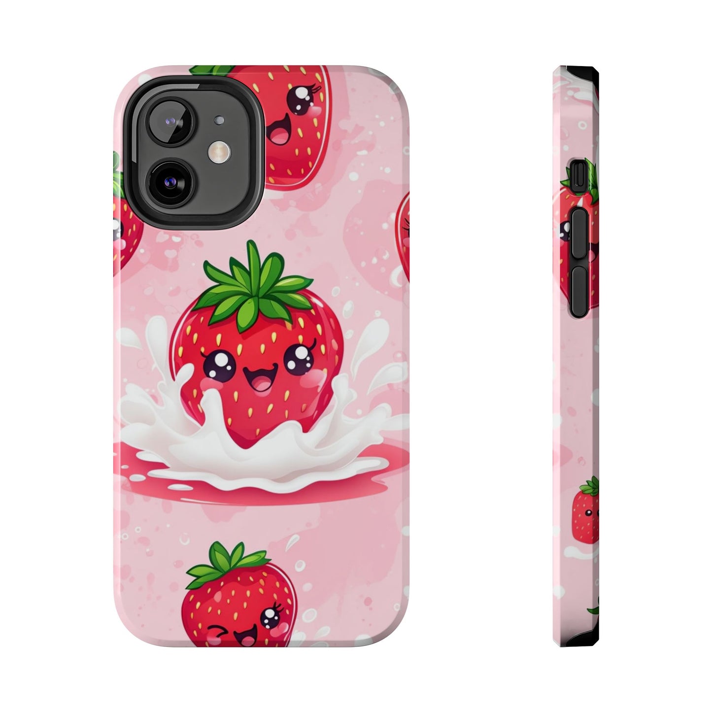 Kawaii Strawberry Tough Phone Case - Cute & Durable Protection