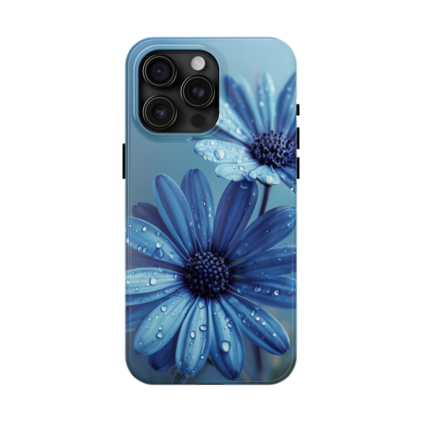 Blue Floral Tough Phone Case - Durable & Stylish Protection