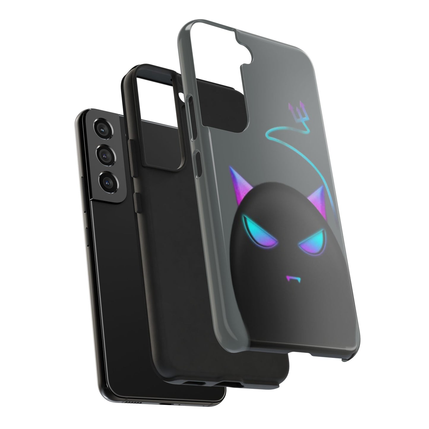 Demonic Cat Tough Phone Case - Cute & Edgy Phone Protection for Cat Lovers