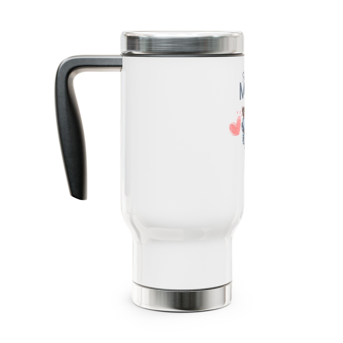 Super Mom Stainless Steel Mug - 14oz Coffee Cup with Handle | Gift for Mothers 💪☕️
