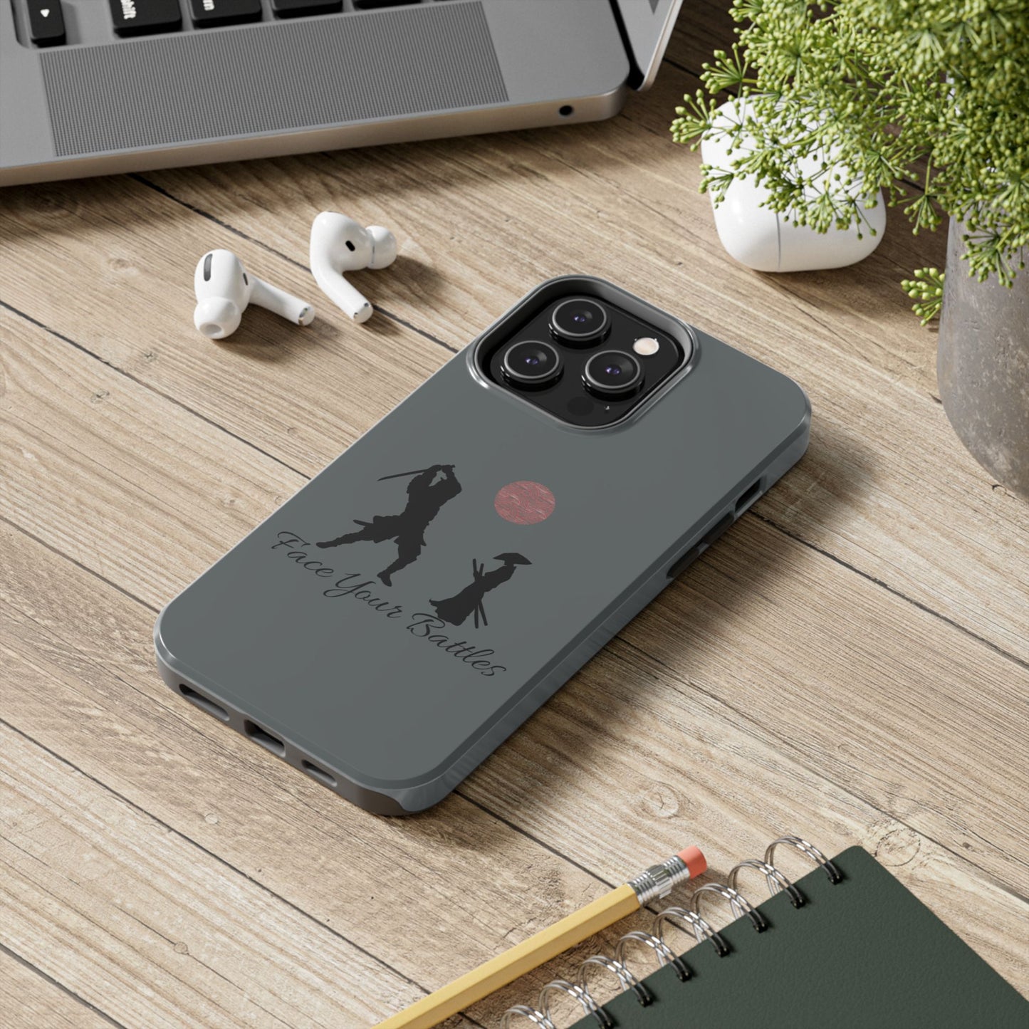 Phone case- Face Your Battles Tough Phone Case - Durable Protection