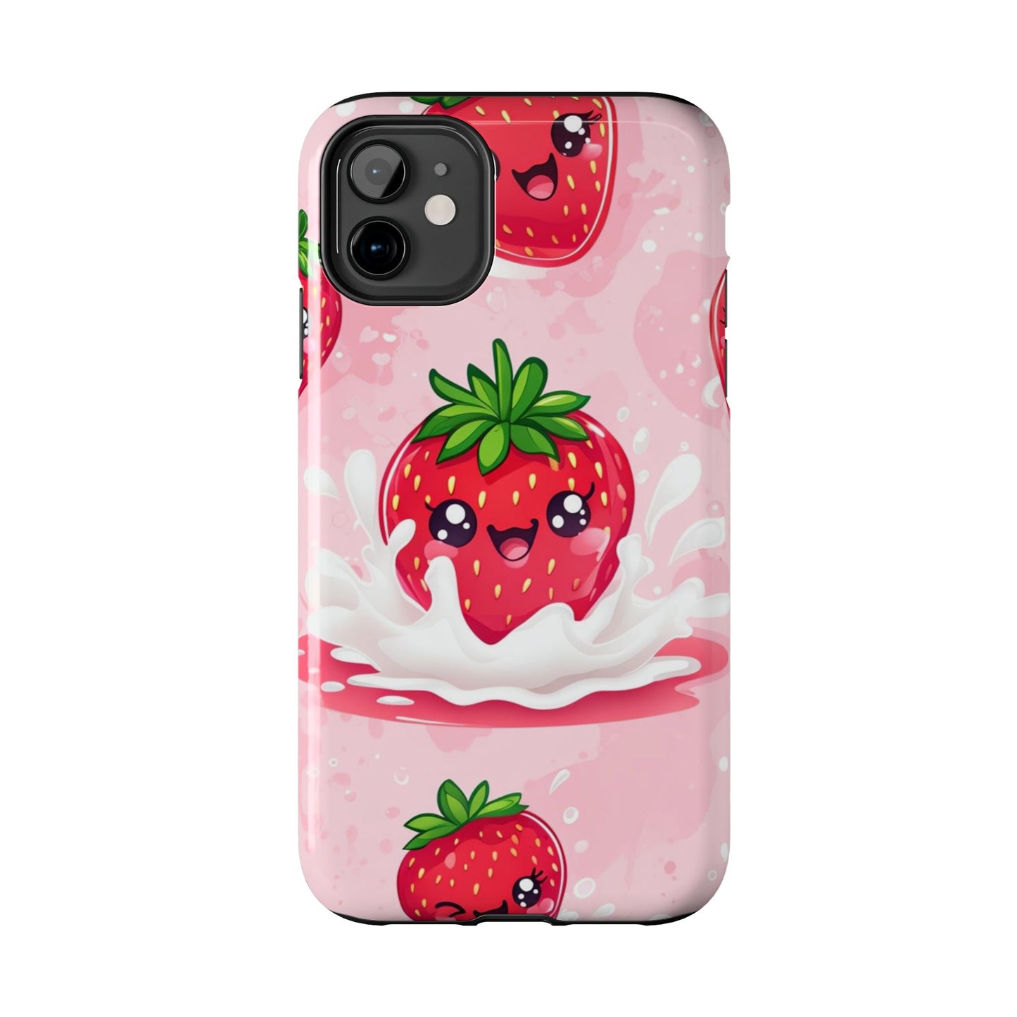 Kawaii Strawberry Tough Phone Case - Cute & Durable Protection