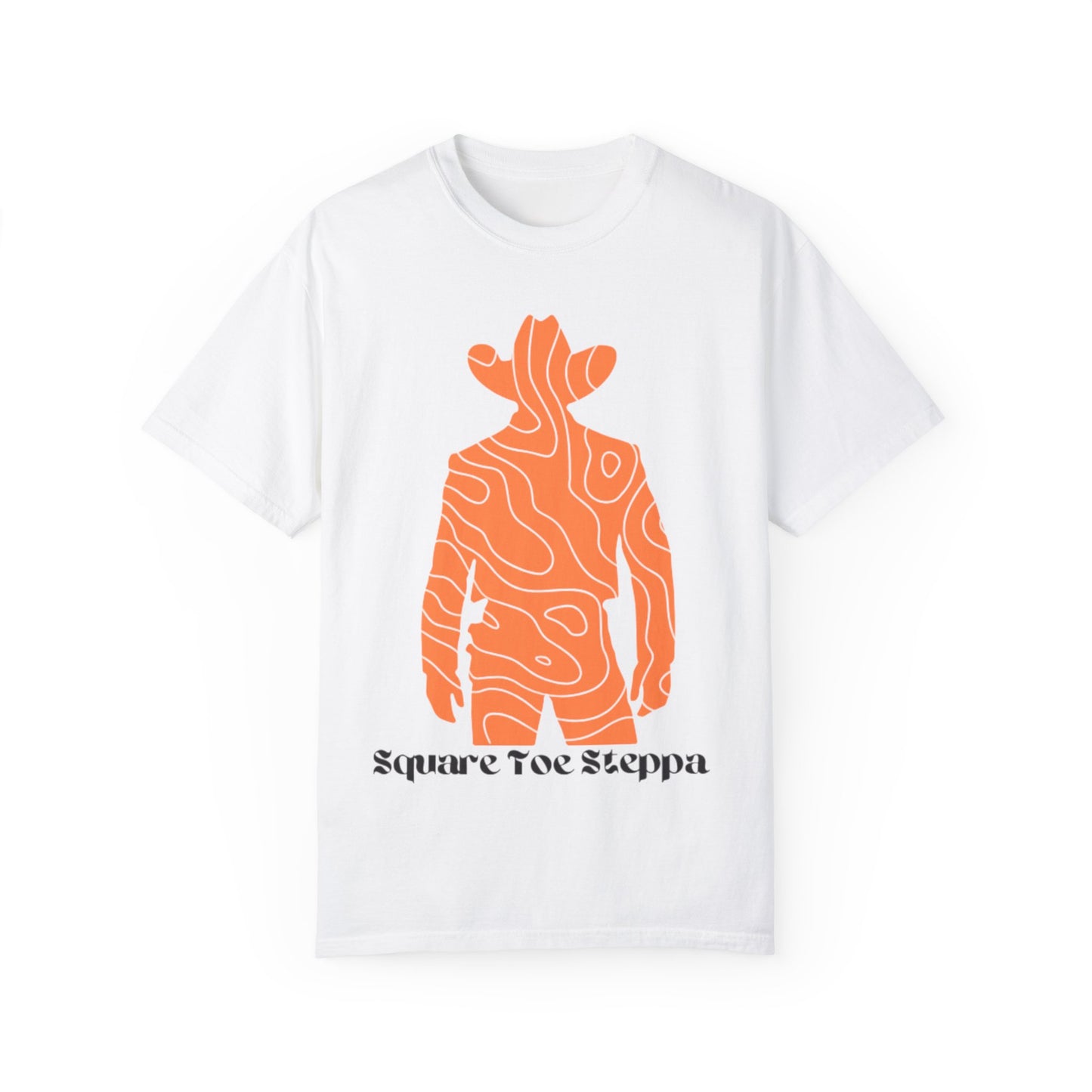 Rust Brown Men's Large T-Shirt – "Square Toe Steppa" Western Cowboy Graphic Tee