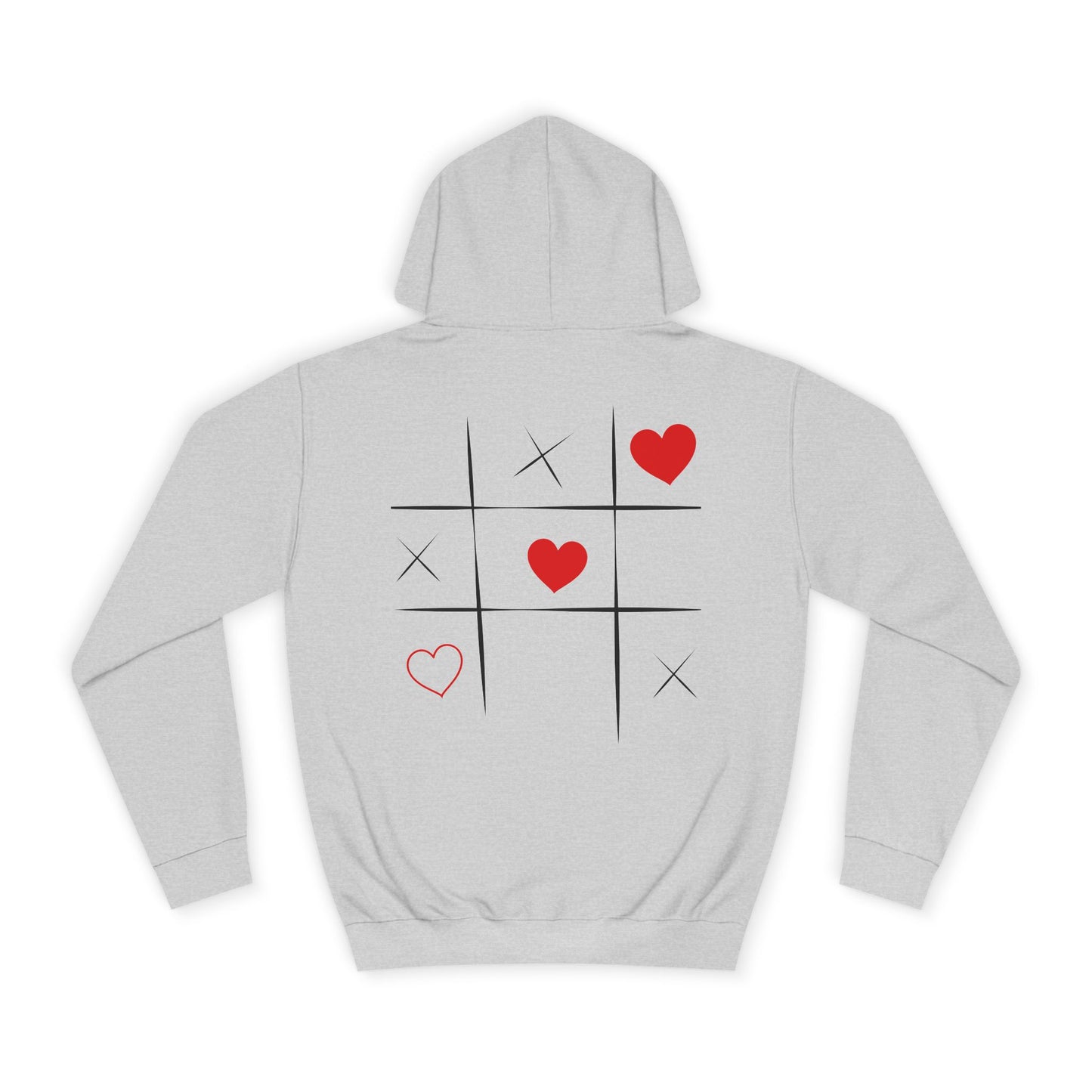 Blush Pink Women's Sweater – "Tic Tac Toe Hearts" Cozy Pullover for Couples