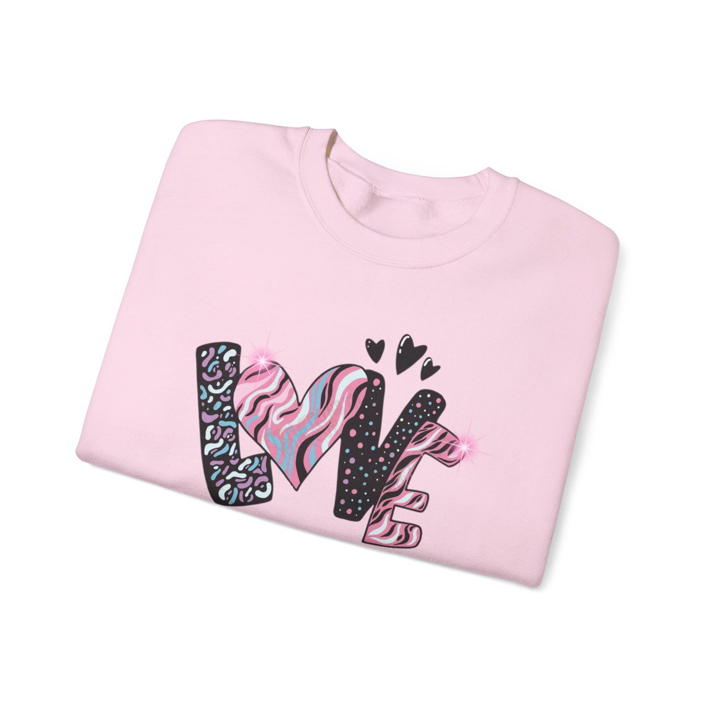 Rosy Glow Pink Sweatshirt for Women – Everyday Cozy Heart Design Pullover