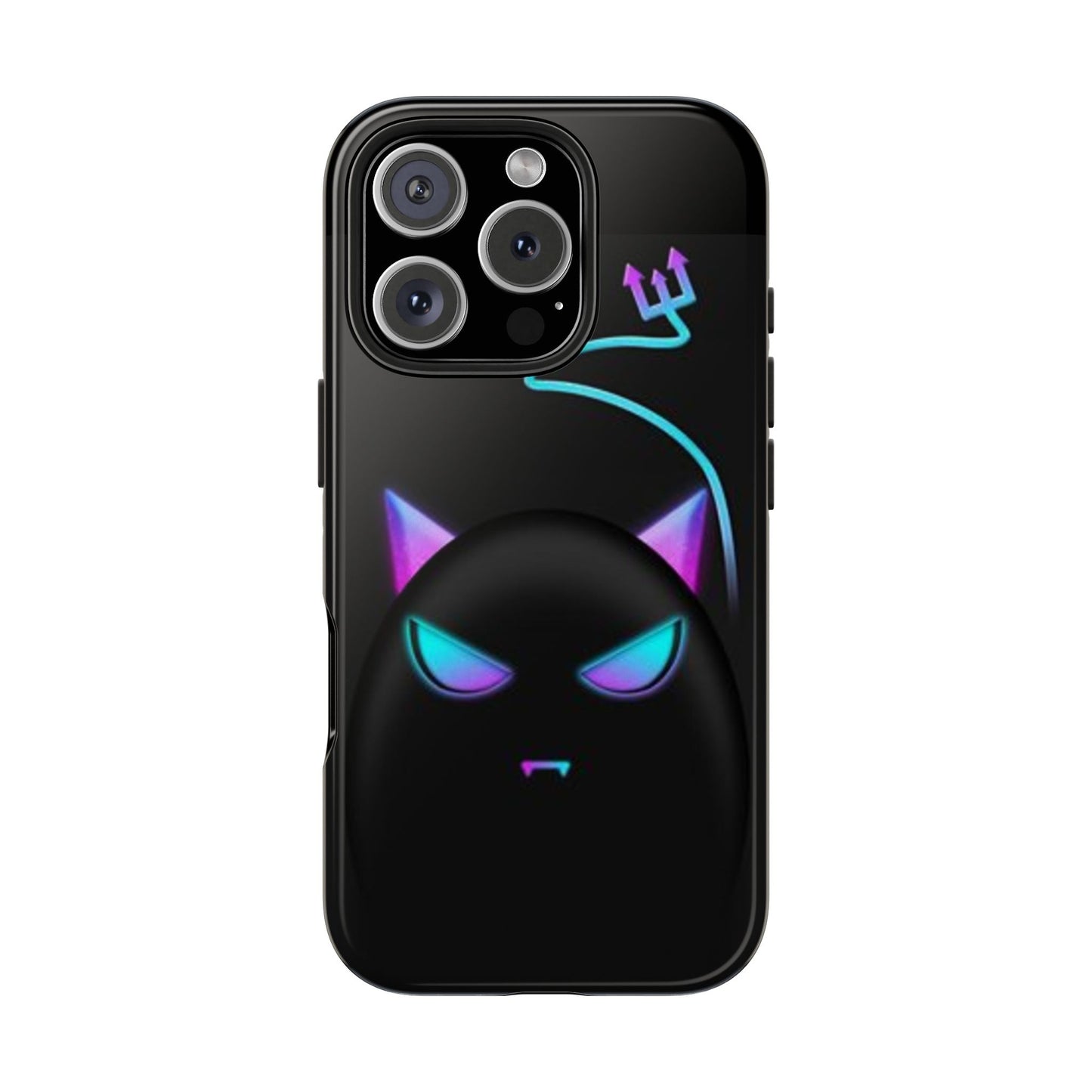 Demonic Cat Tough Phone Case - Cute & Edgy Phone Protection for Cat Lovers