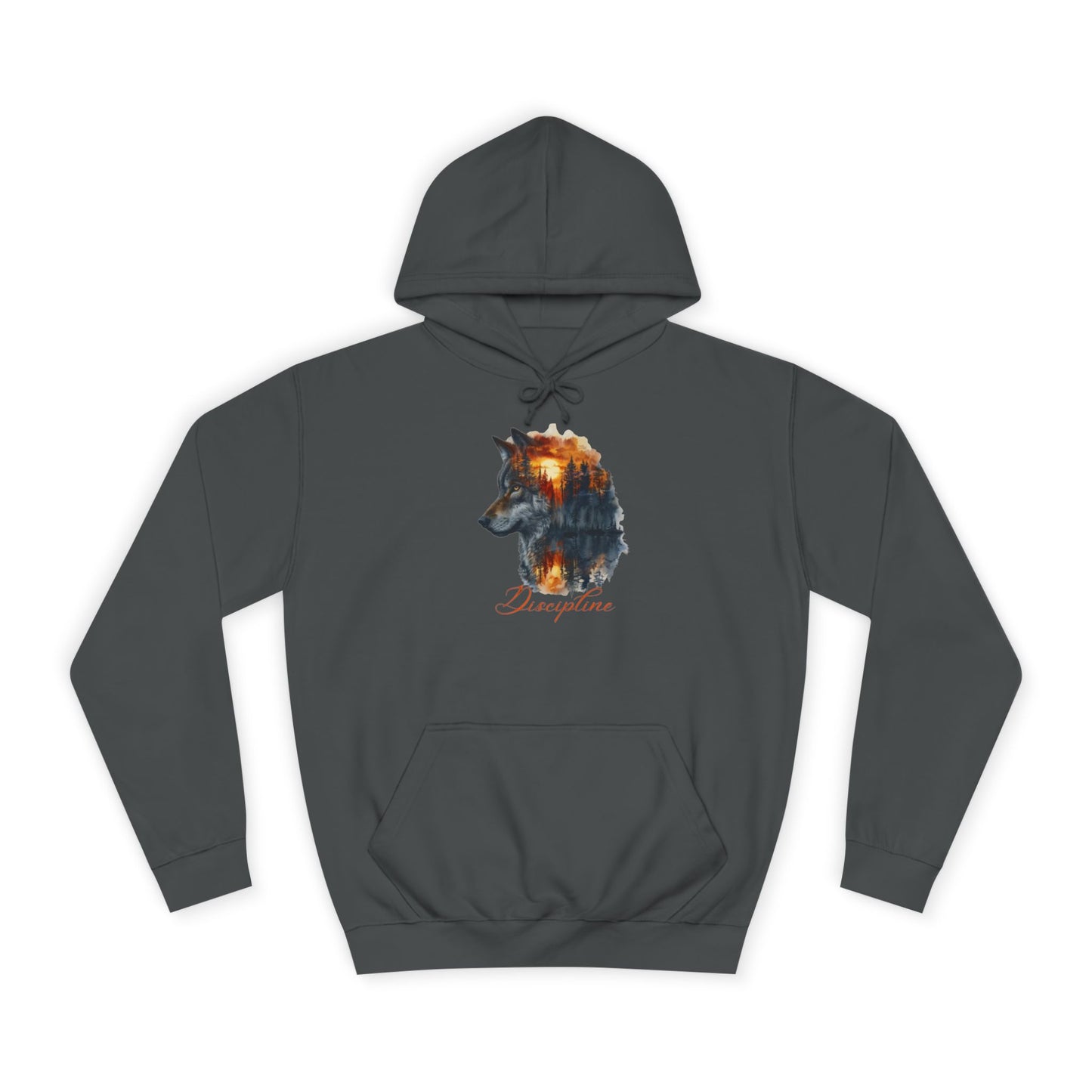 Glacier White Sweater for Men – Discipline Wolf Graphic for Focus and Power
