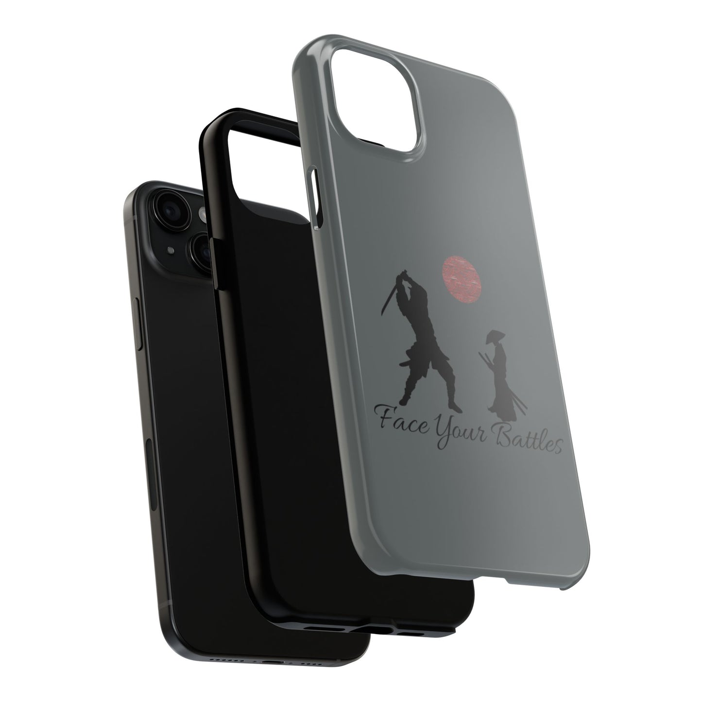Phone case- Face Your Battles Tough Phone Case - Durable Protection