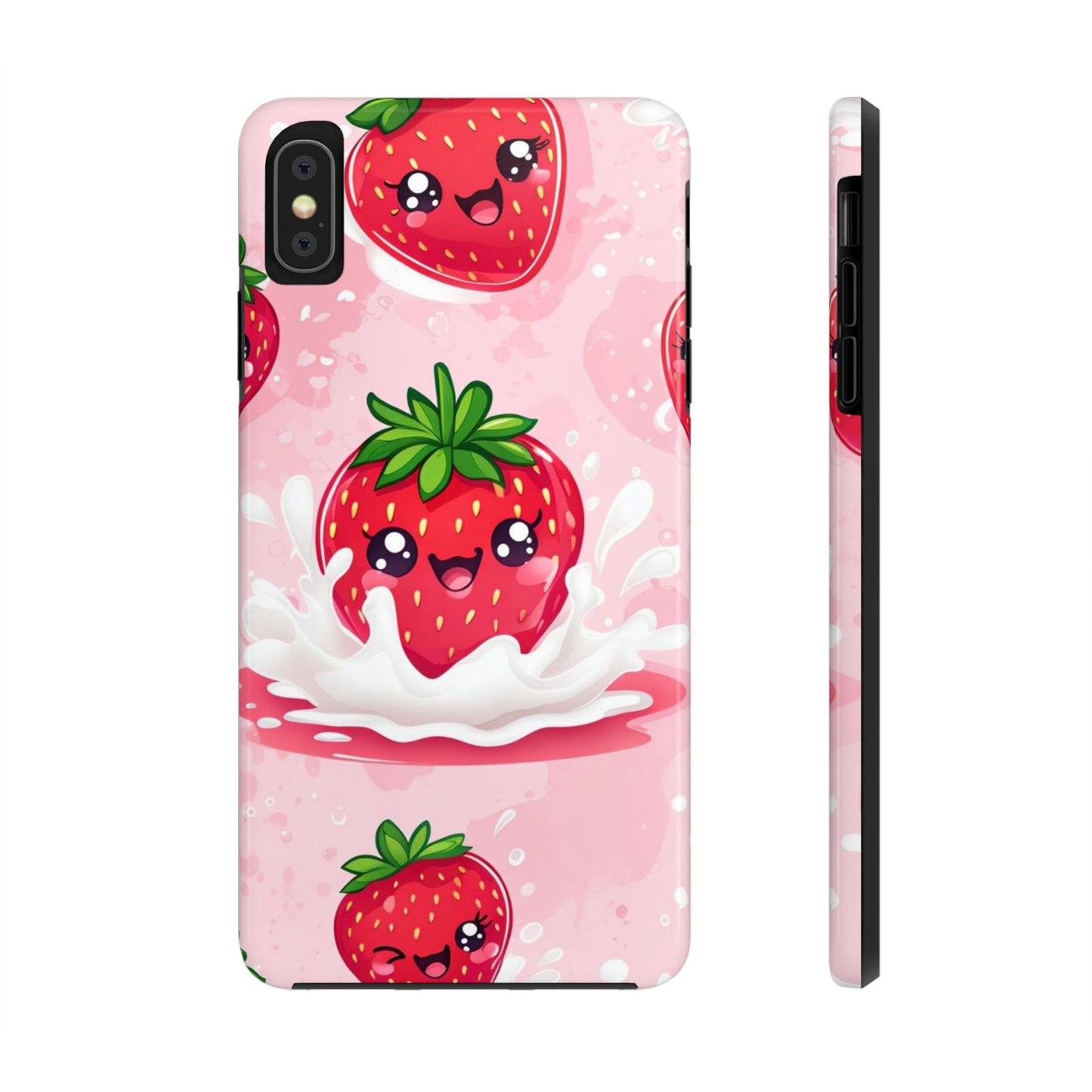 Kawaii Strawberry Tough Phone Case - Cute & Durable Protection