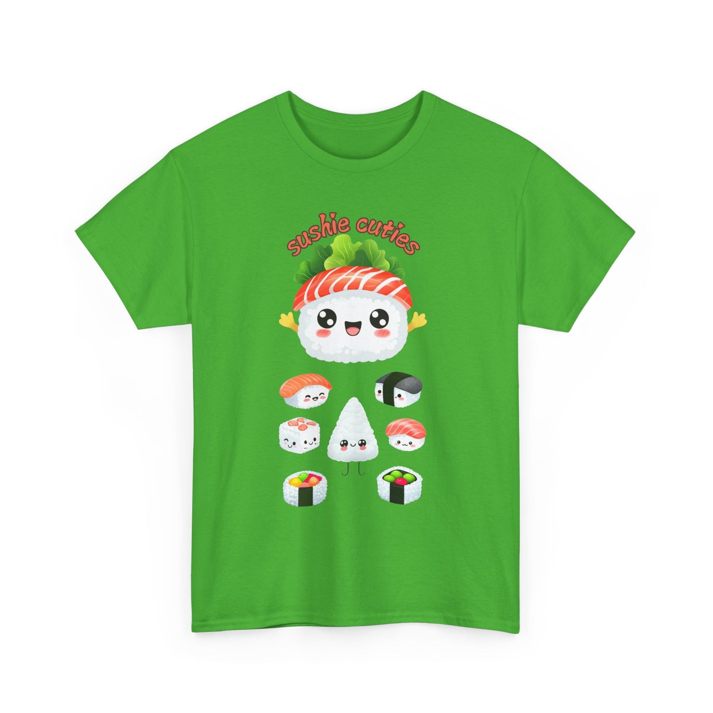 Sushi Cuties Unisex Heavy Cotton Tee - Cute Sushi Graphic Tee for Food Lovers