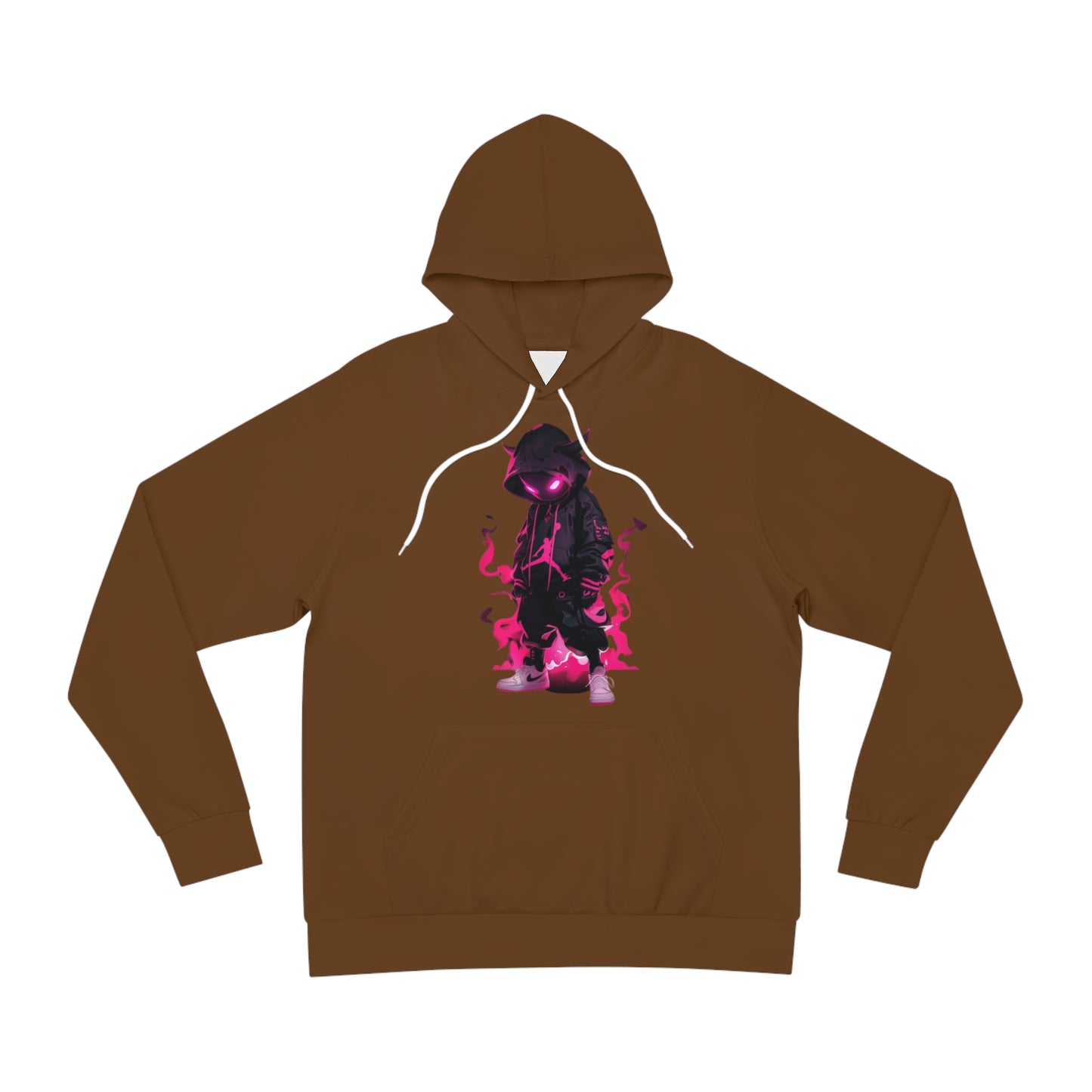 Cocoa Ember Hoodie for Men & Women – Faceless Inferno Icon with Pink Flames Urban Wear