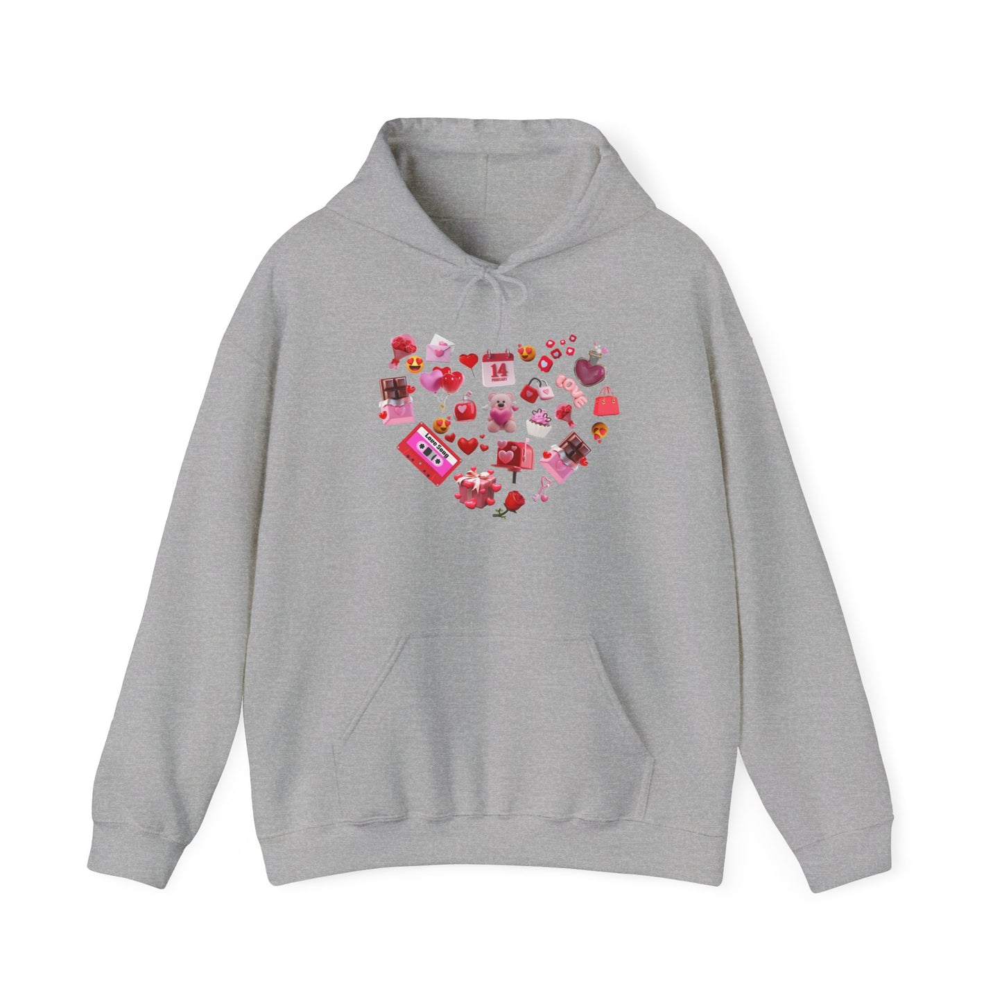 Sweetheart Sky Blue Hoodie for Men & Women – Love Heart Graphic Cozy Couples Wear