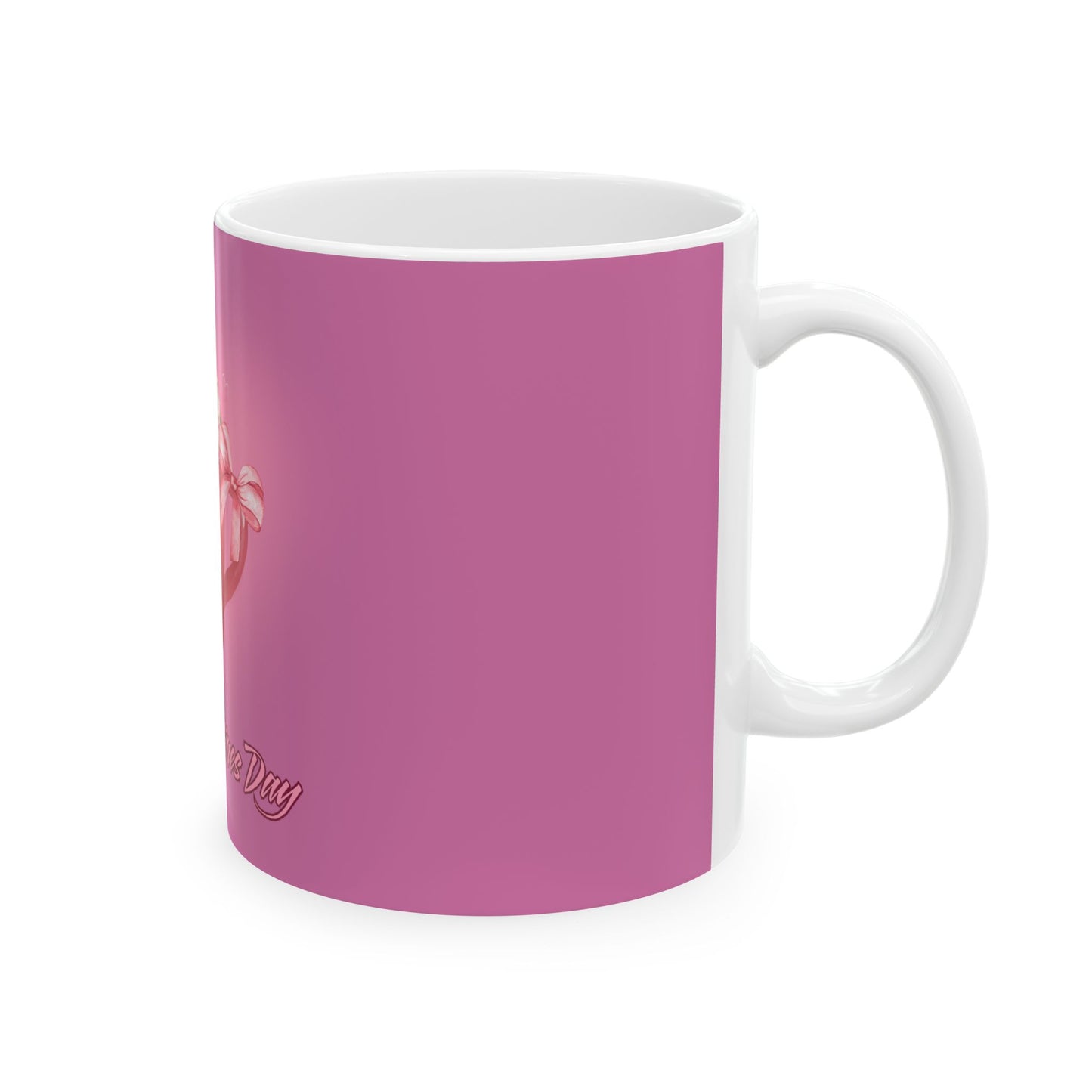 Happy Valentine's Day Ceramic Mug - Cute Pink Heart Design, 11oz Coffee Cup πβπ