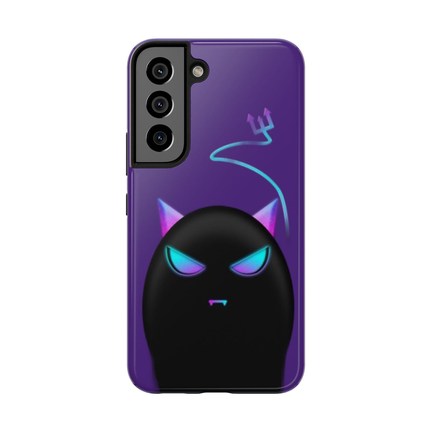 Demonic Cat Tough Phone Case - Cute & Edgy Phone Protection for Cat Lovers
