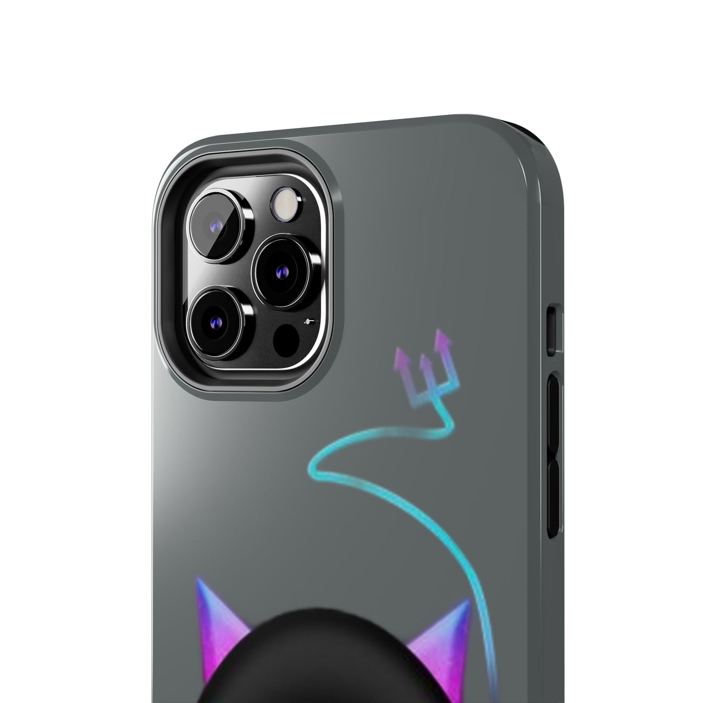 Demonic Cat Tough Phone Case - Cute & Edgy Phone Protection for Cat Lovers
