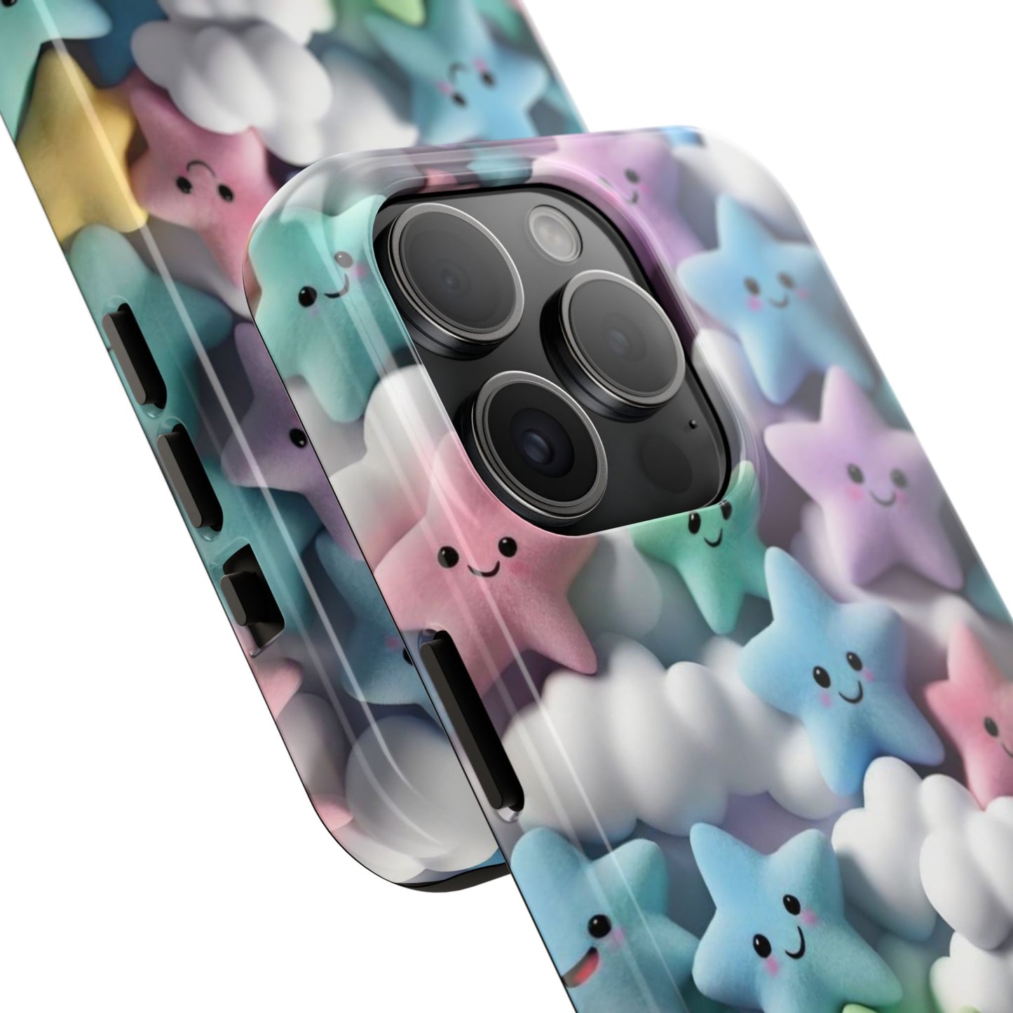 "Kawaii Starry Sky Phone Case – Tough & Durable Protection with Cute Cloud Design for iPhone & Android"