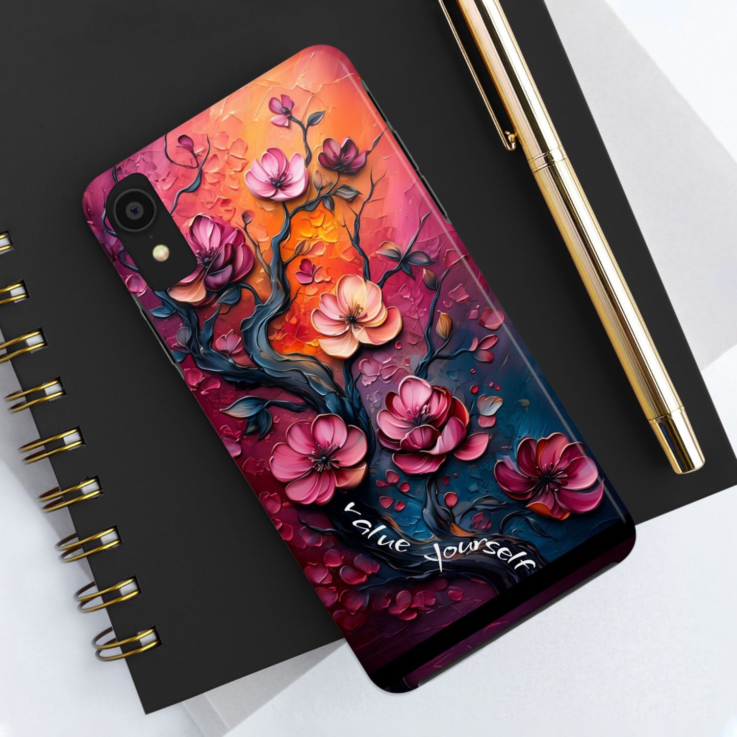 Value Yourself Floral Tough Phone Case