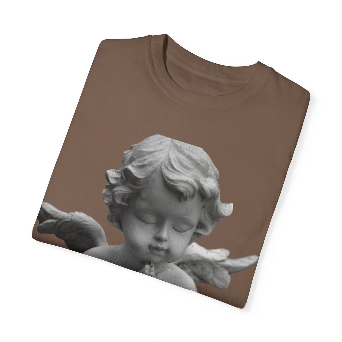 Heavenly White Men & Women T-Shirt – "G.O.E Angel" (God Over Everything) Faith-Inspired Tee