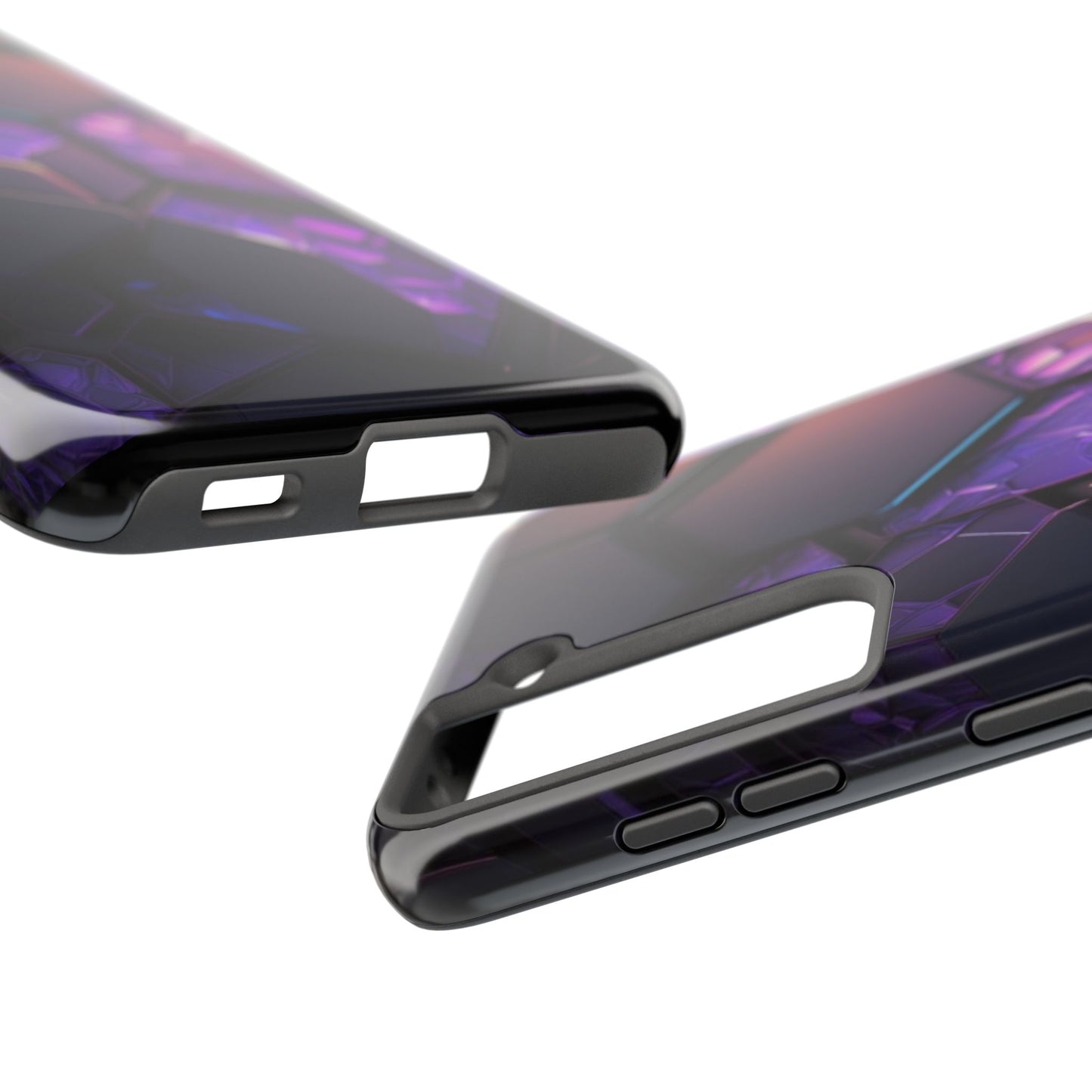 Hexagonal Tough Phone Case - Vibrant Protective Design for Tech Enthusiasts