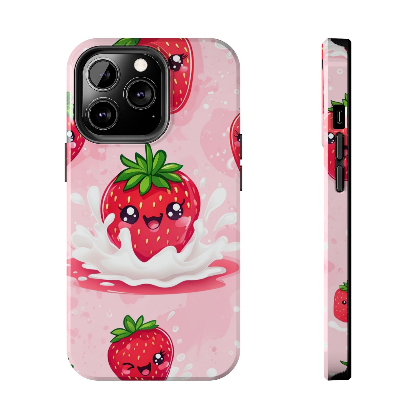 Kawaii Strawberry Tough Phone Case - Cute & Durable Protection