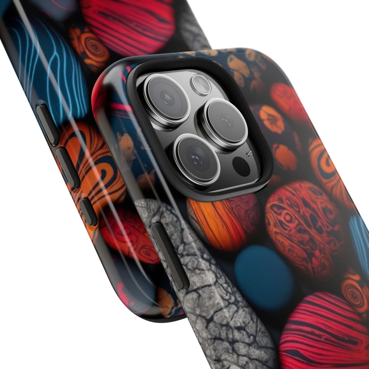 π₯ Vibrant Rock Pattern Tough Phone Case β Shockproof Protection for iPhones π±