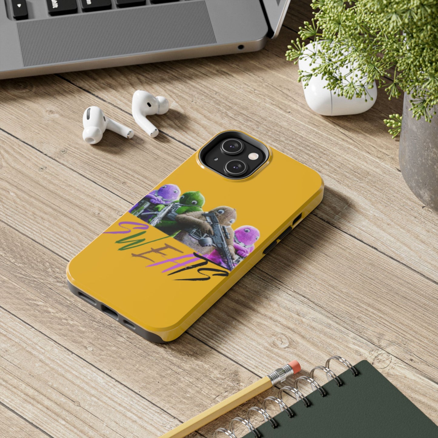 Cool Cartoon-Inspired Tough Phone Case - 'SWEATS'