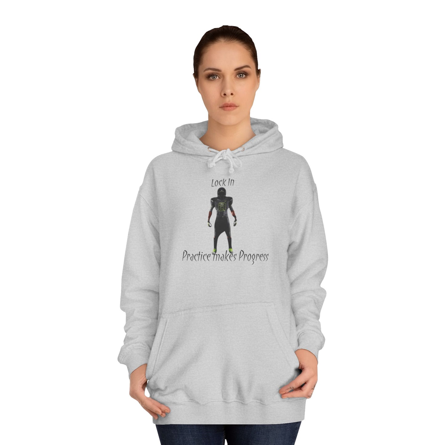 Iron Grey Men’s Motivational Sweater – "Practice Makes Progress" Inspirational Pullover