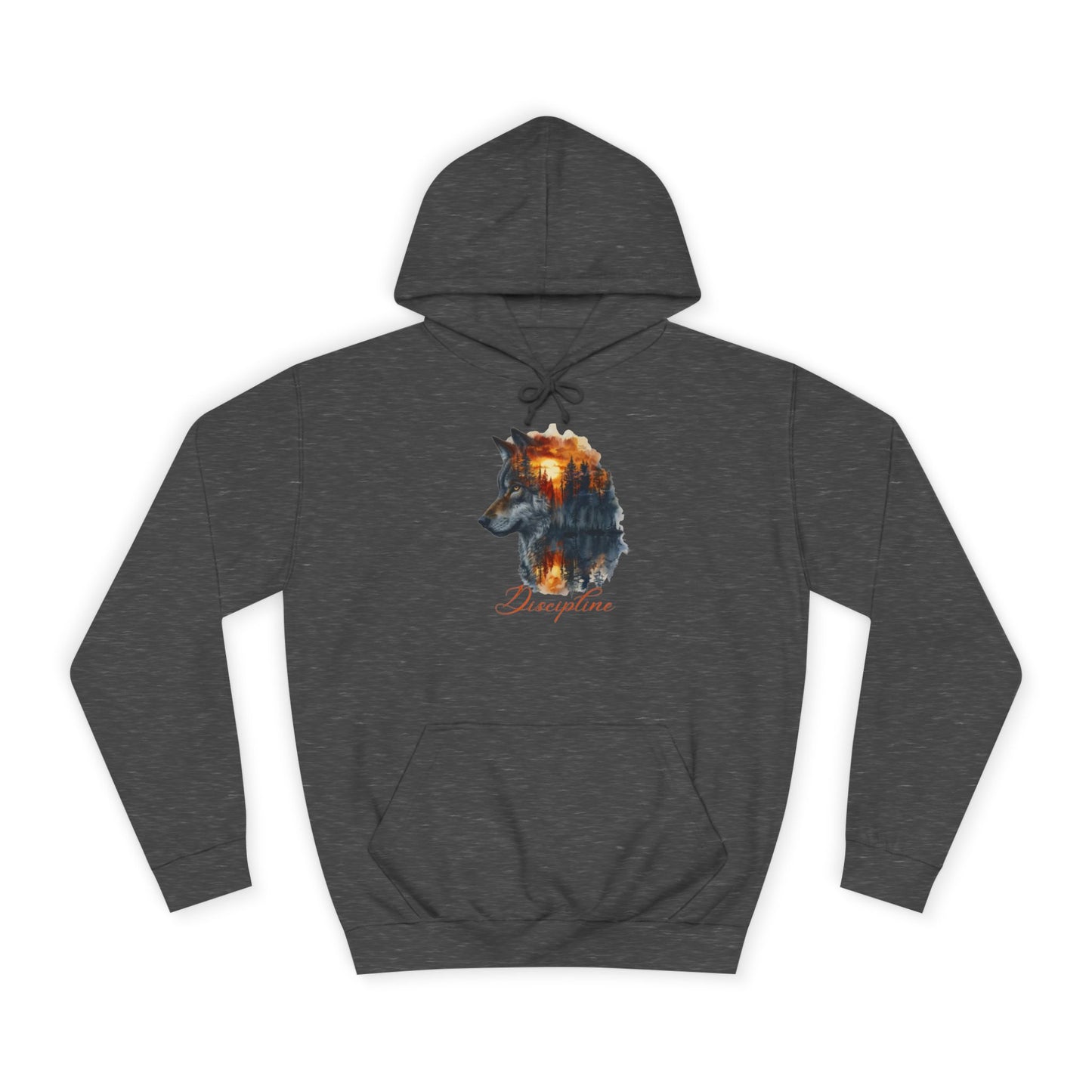 Glacier White Sweater for Men – Discipline Wolf Graphic for Focus and Power