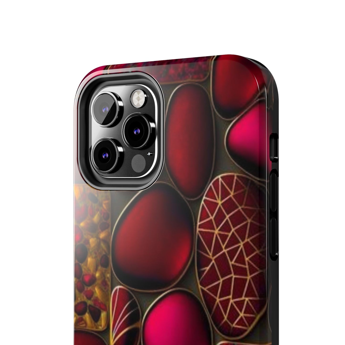 🔴 Tough Phone Cases – Red Stones Design for iPhone & Android – Durable Protection & Stylish Look