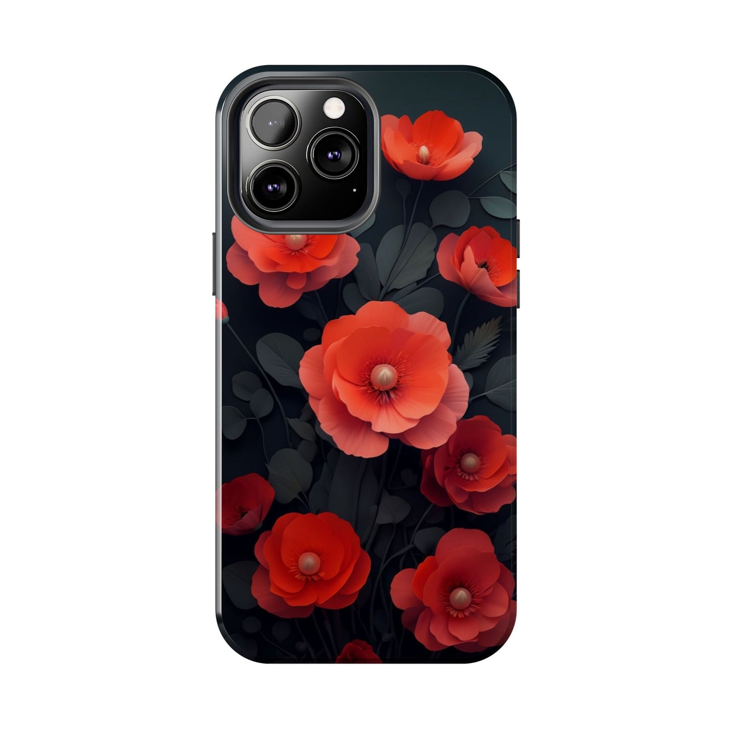 Vibrant Floral Tough Phone Case - Durable Protection with Gorgeous Red Poppies for iPhones & Androids πΊπ±