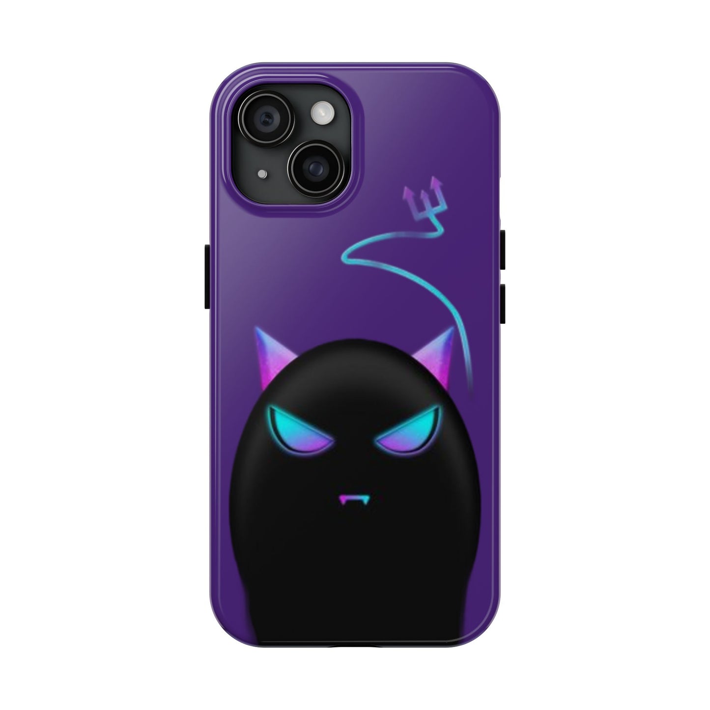 Demonic Cat Tough Phone Case - Cute & Edgy Phone Protection for Cat Lovers