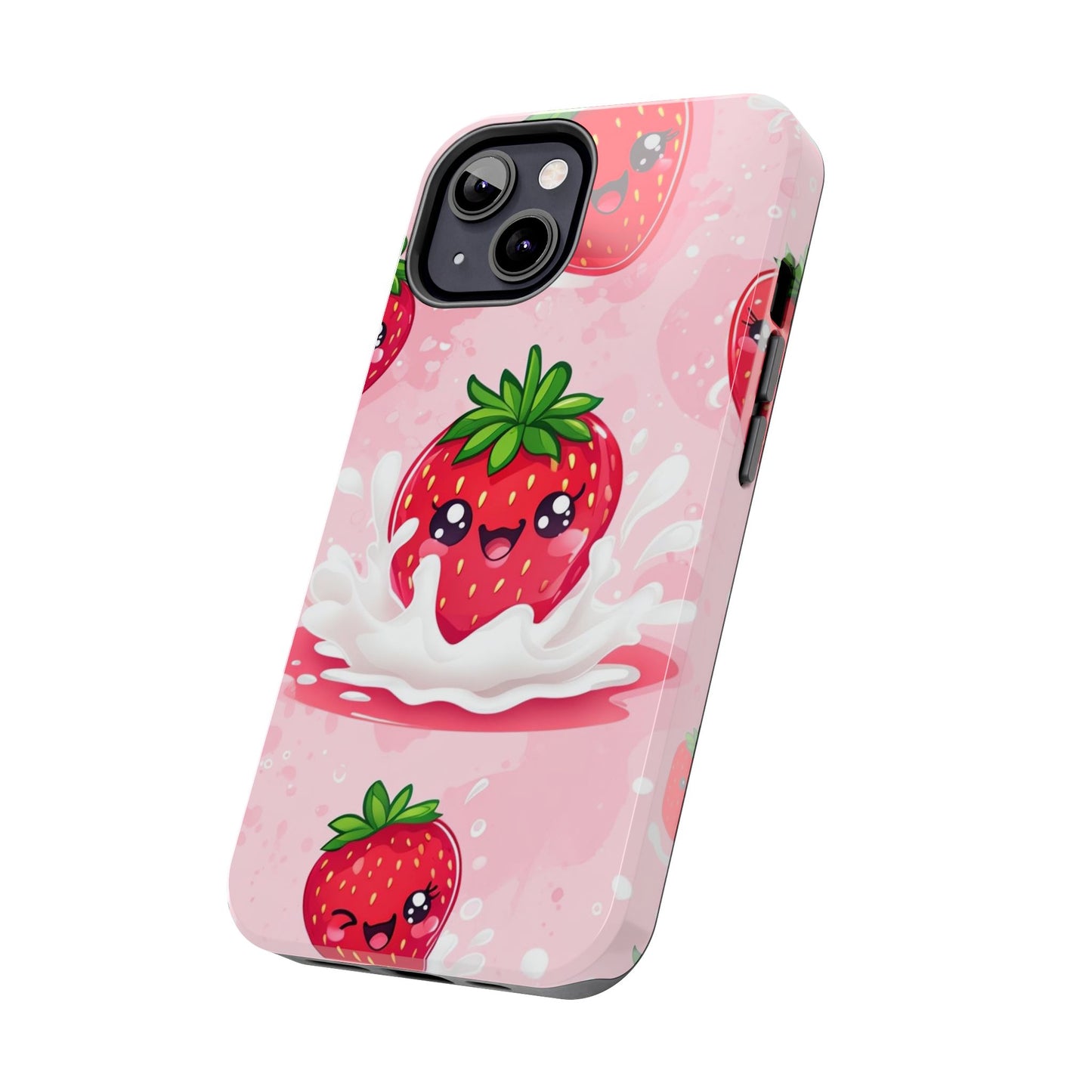 Kawaii Strawberry Tough Phone Case - Cute & Durable Protection