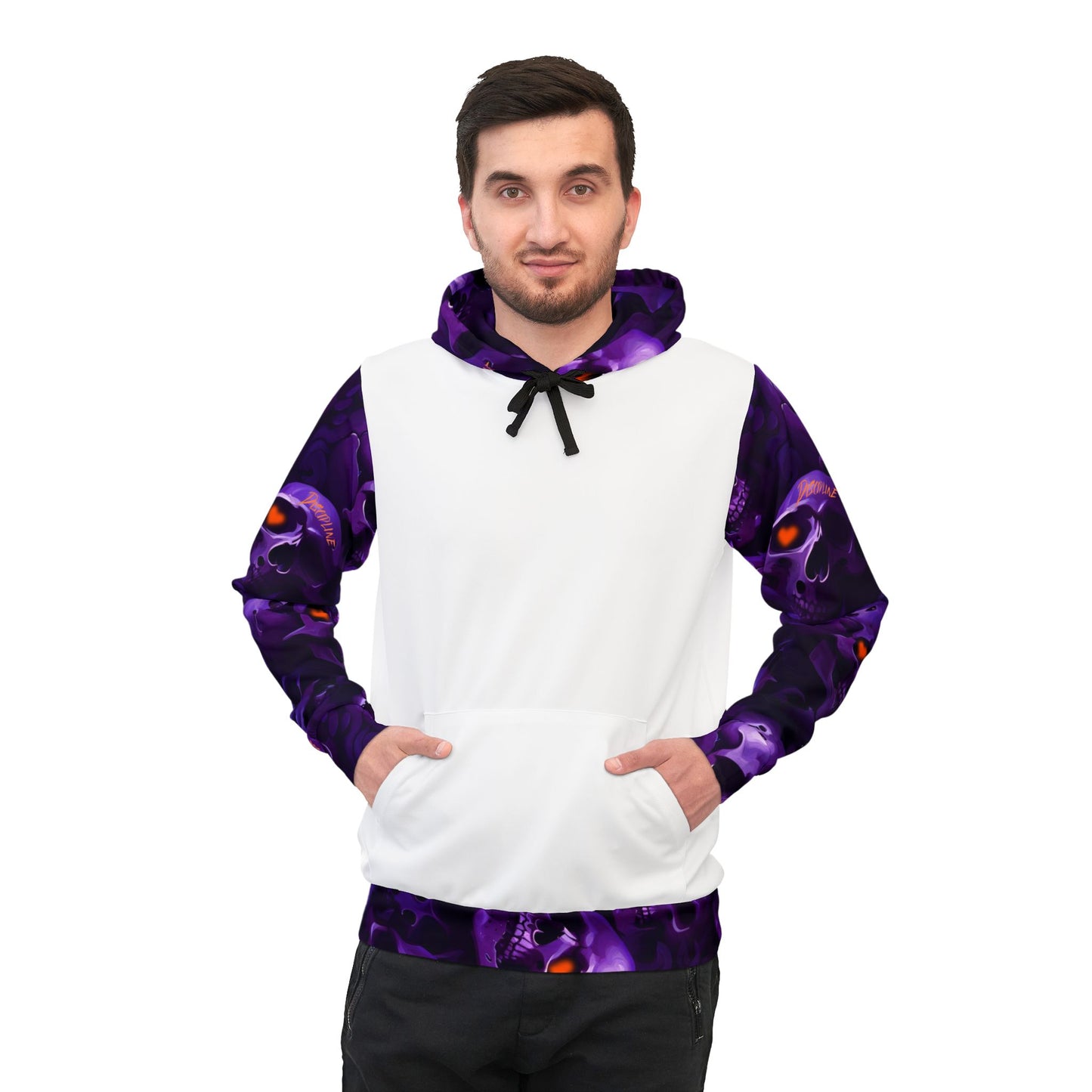 💜💀 Purple Skull White Hoodie – Edgy & Stylish Streetwear for Men & Women