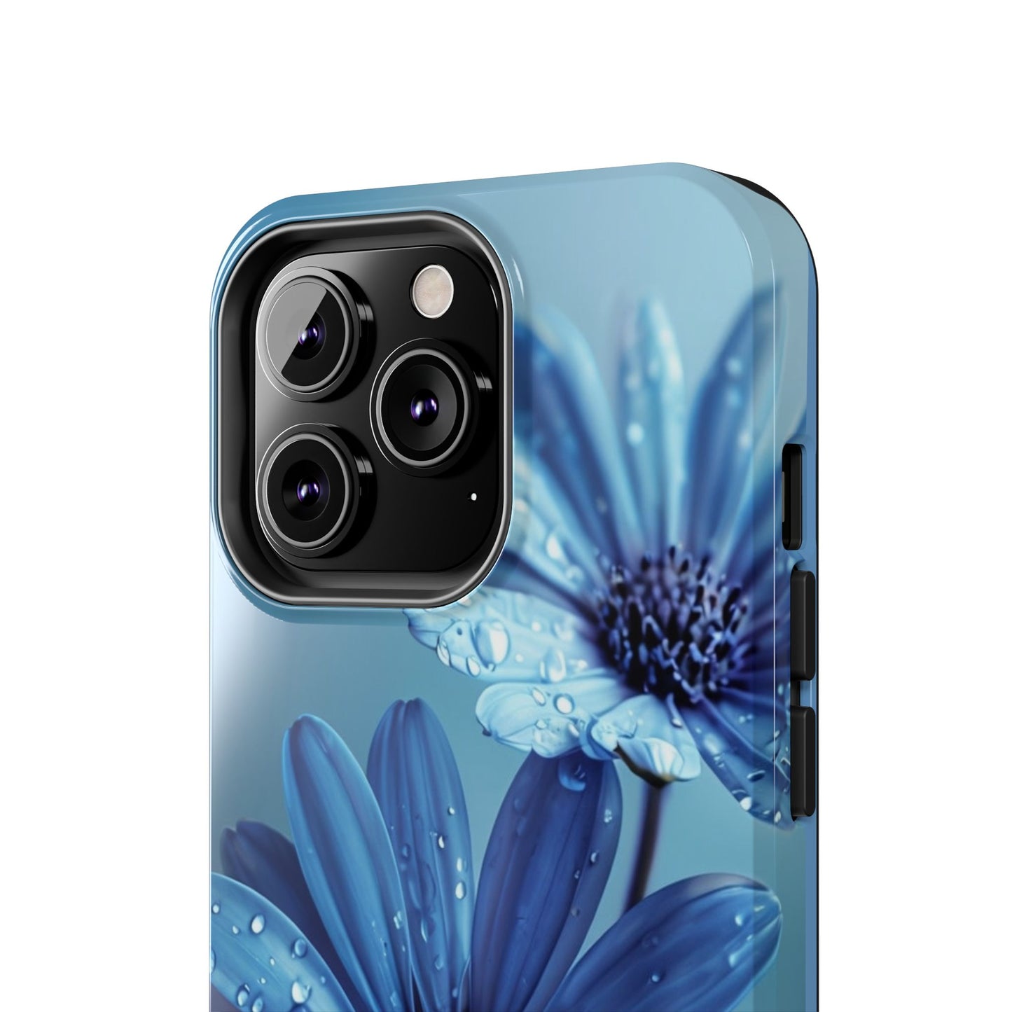 Blue Floral Tough Phone Case - Durable & Stylish Protection