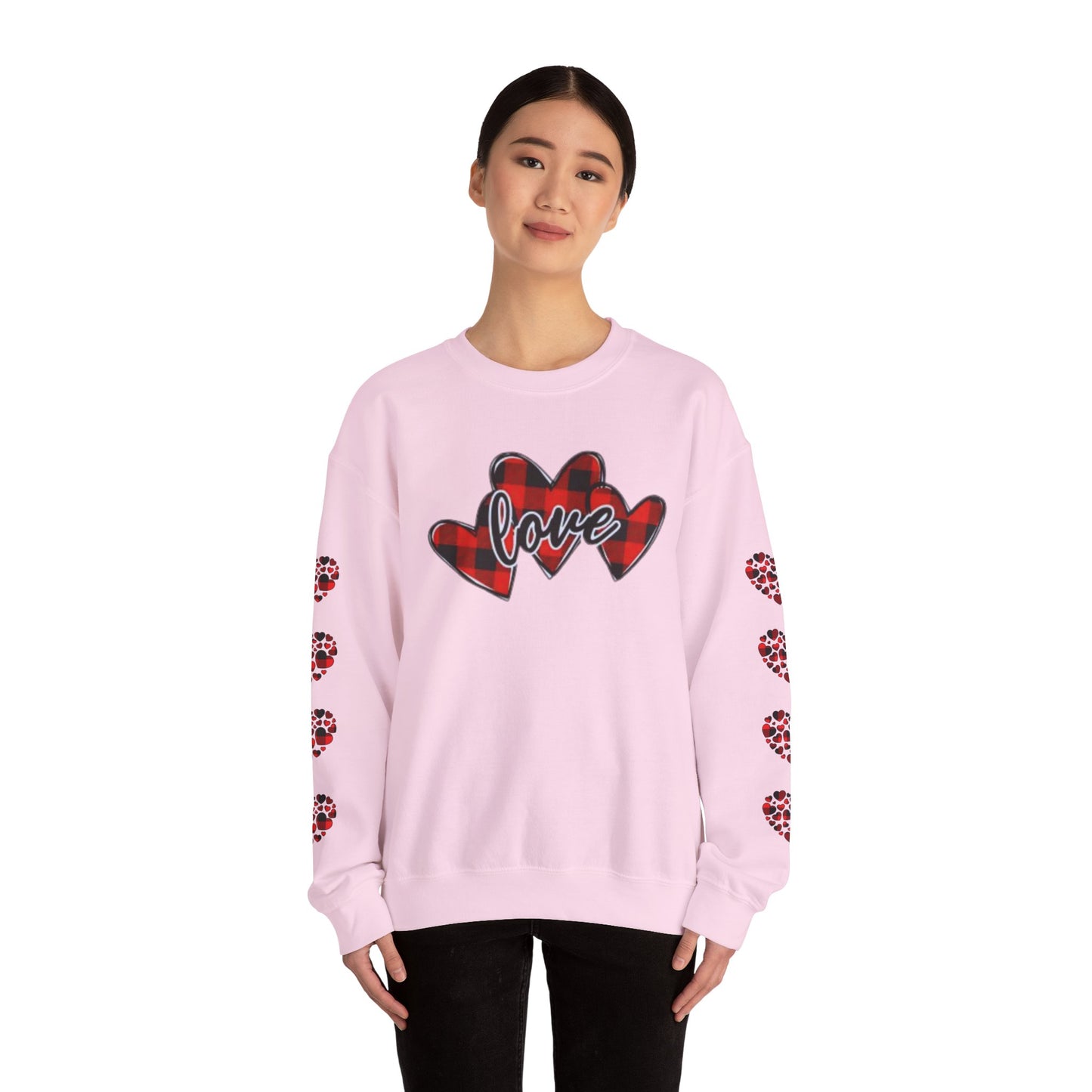 Pearl White Hearts Sweatshirt for Women – Romantic Cozy Love-Inspired Pullover