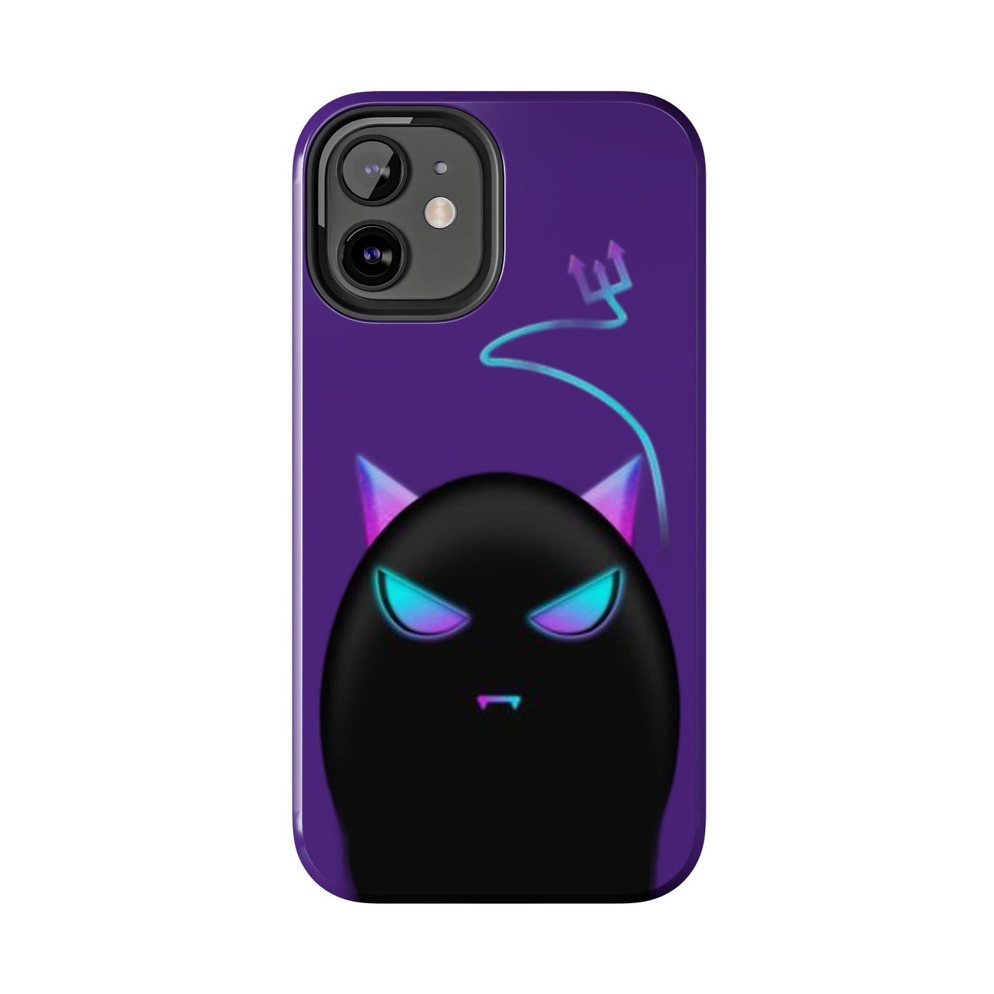 Demonic Cat Tough Phone Case - Cute & Edgy Phone Protection for Cat Lovers