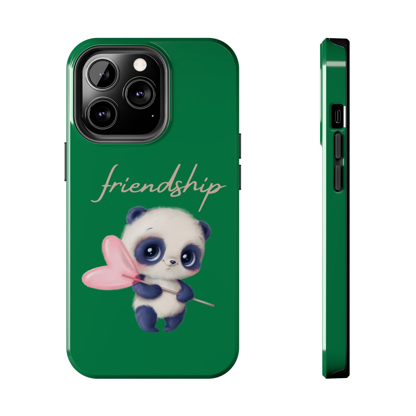 Phone case- Cute Panda Friendship Tough Phone Case - Durable Protection