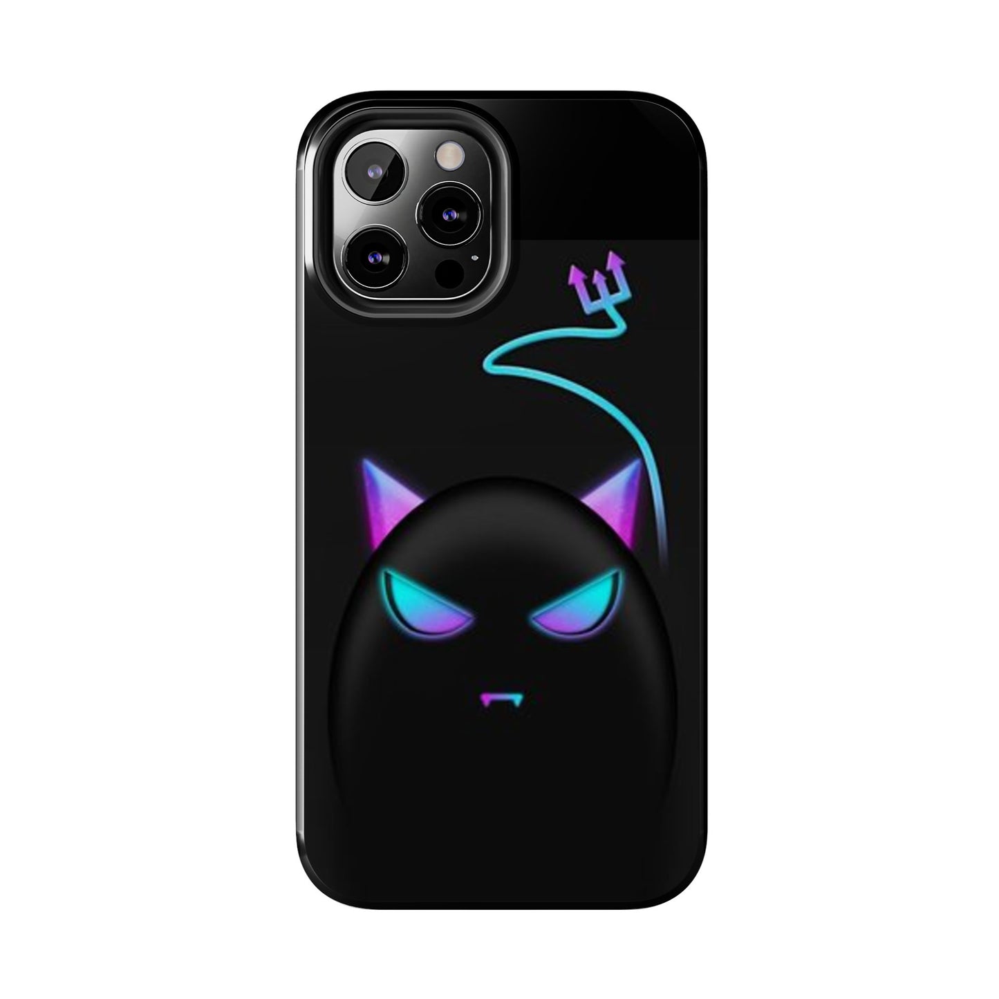 Demonic Cat Tough Phone Case - Cute & Edgy Phone Protection for Cat Lovers