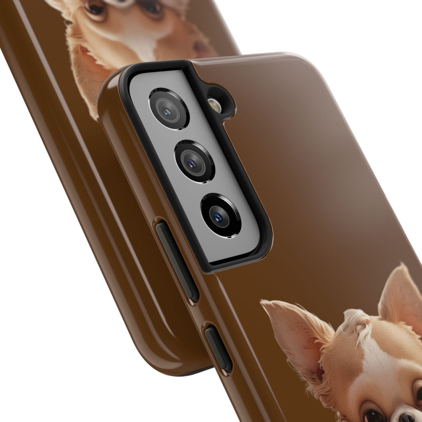 Cute Chihuahua Tough Phone Case - 'Mama's Bestie' Design