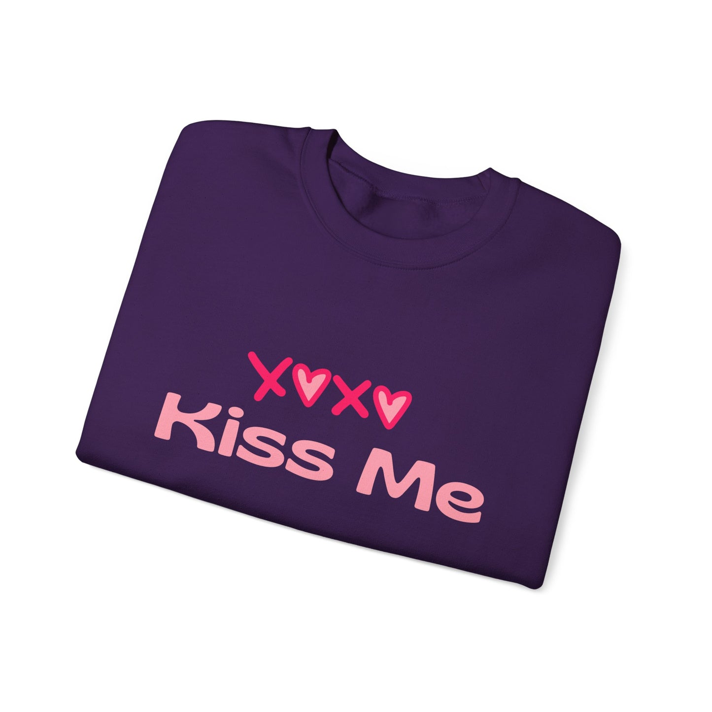 Kiss Me Heavy Blend Sweatshirt – Cute Gift for Women | Cozy & Romantic Pullover