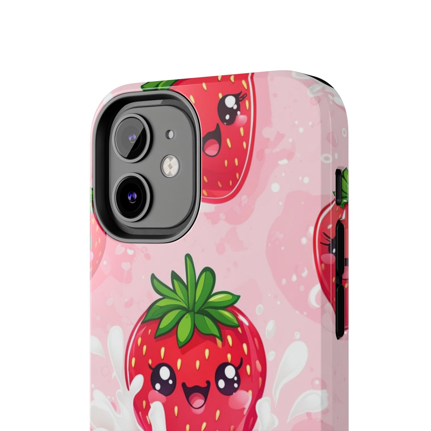 Kawaii Strawberry Tough Phone Case - Cute & Durable Protection