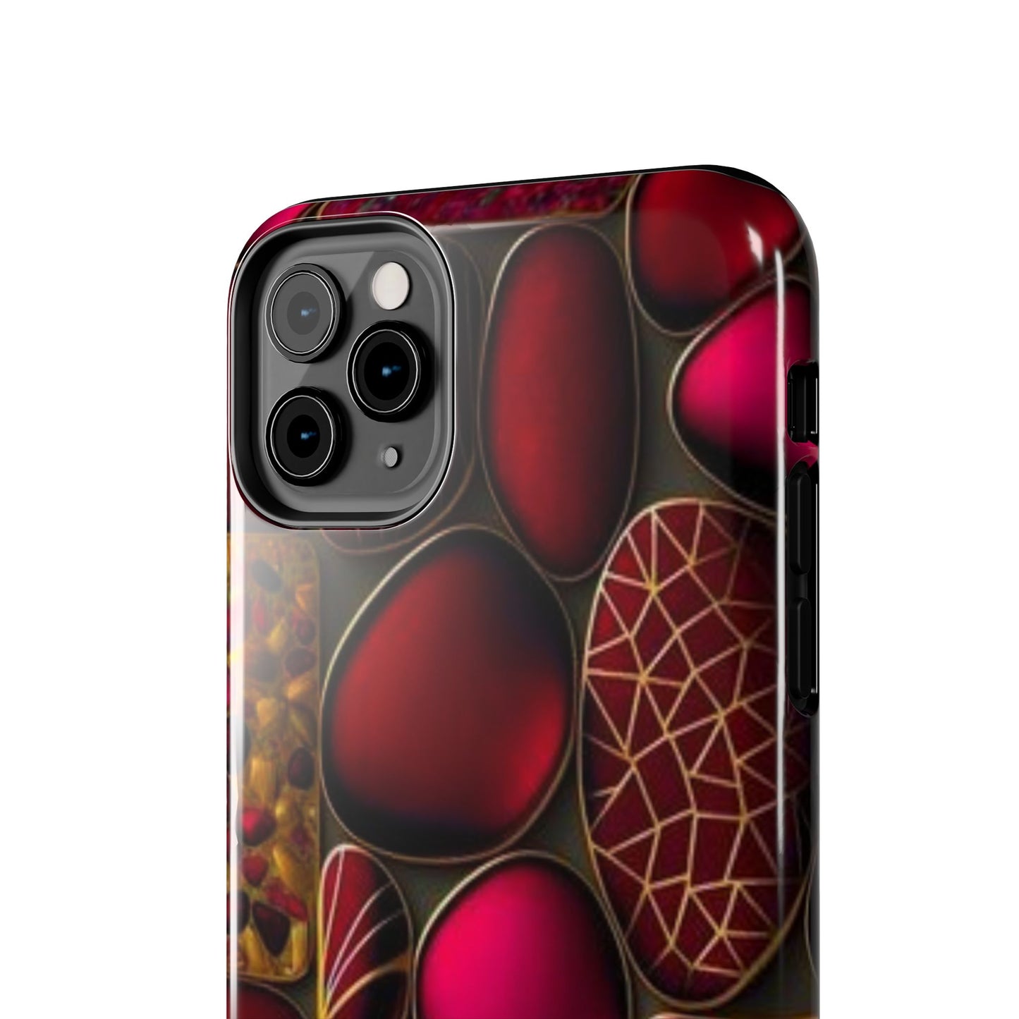 🔴 Tough Phone Cases – Red Stones Design for iPhone & Android – Durable Protection & Stylish Look