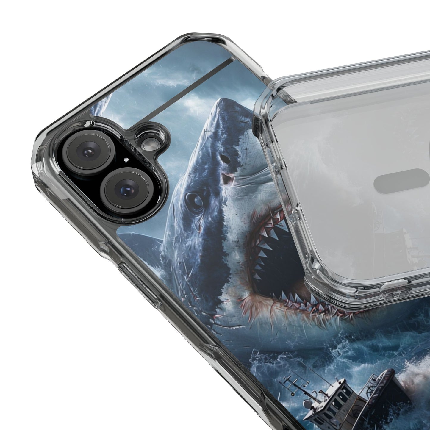 Shark Attack Magnetic Clear Impact Case – Ocean Adventure Phone Cover