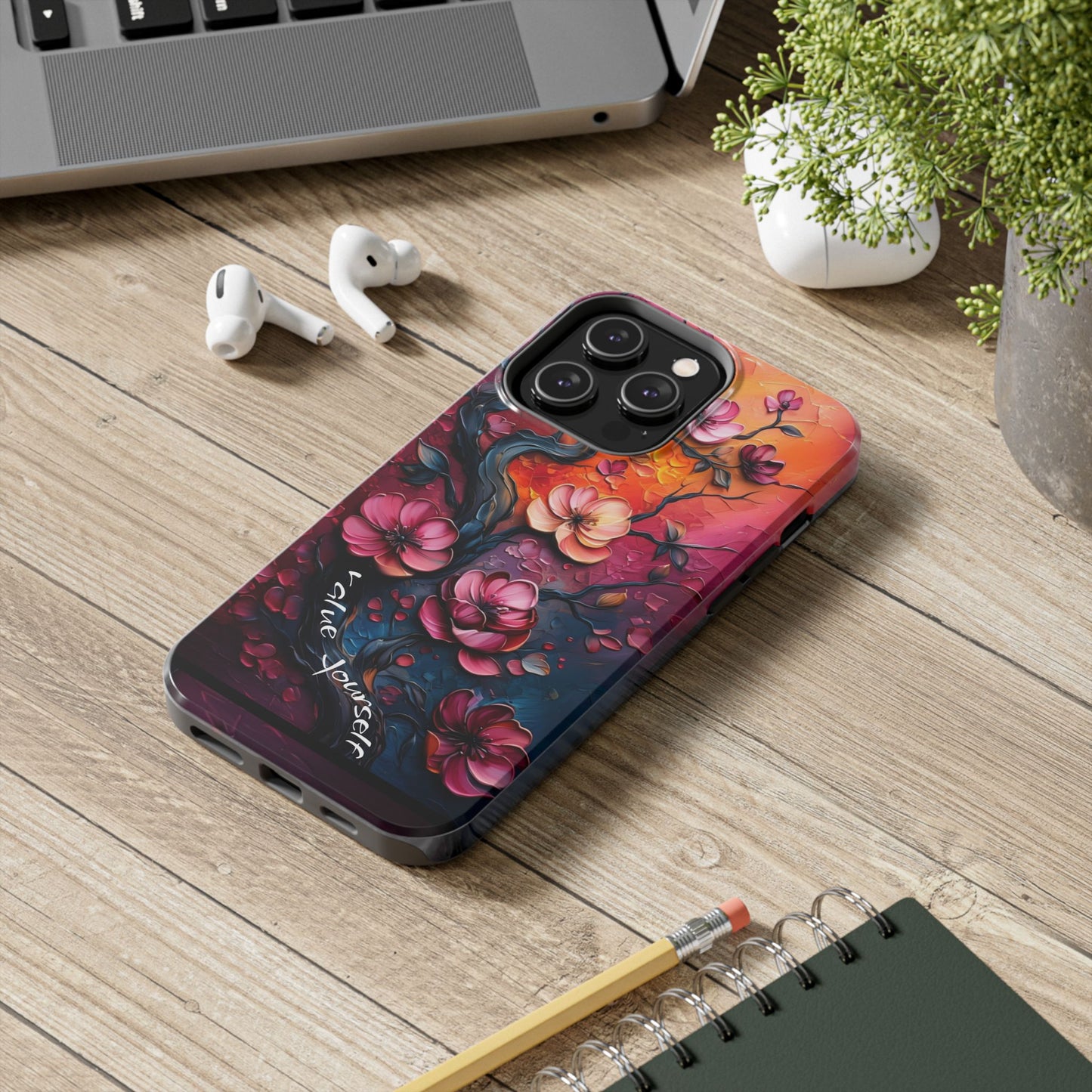 Value Yourself Floral Tough Phone Case